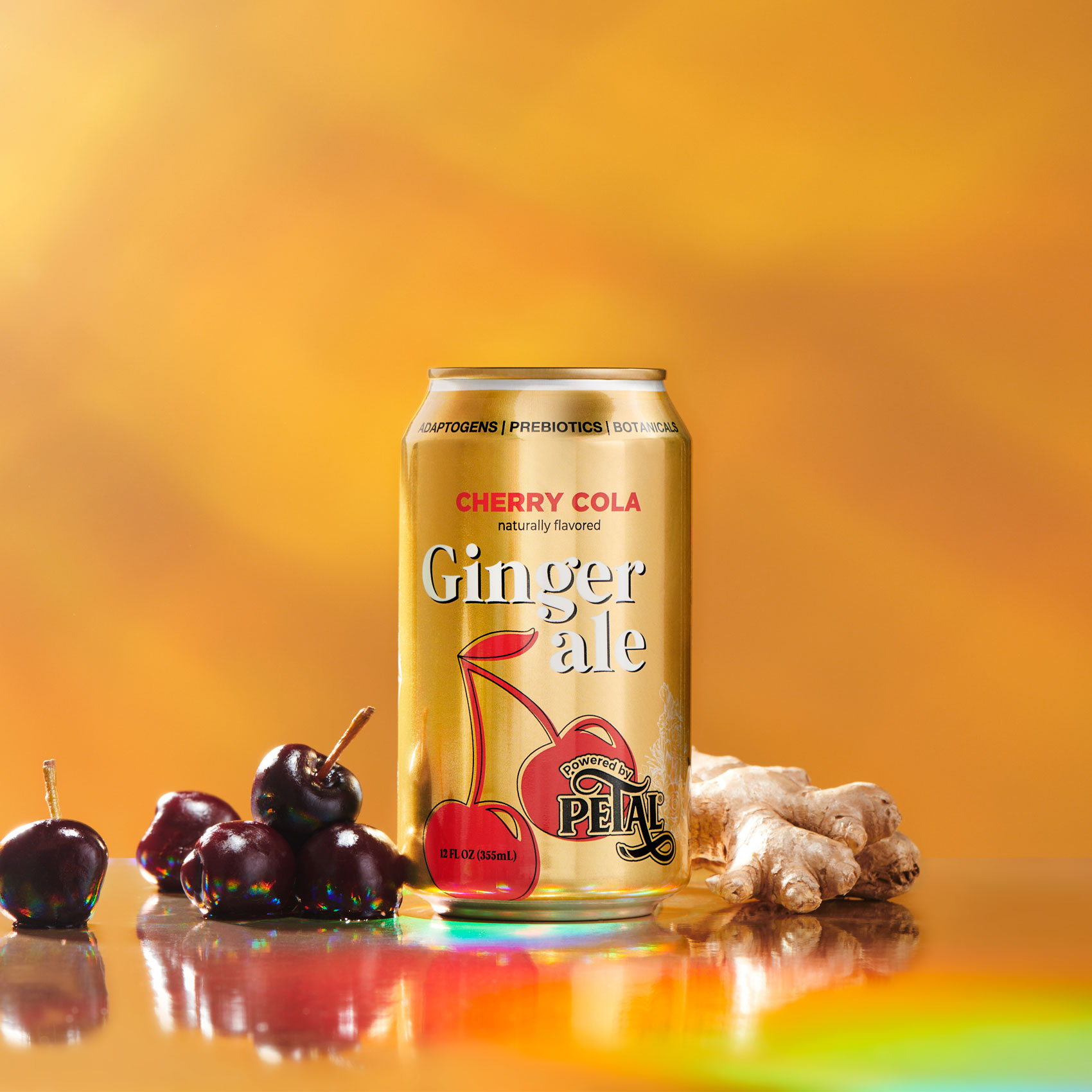 Can of cherry cola ginger ale