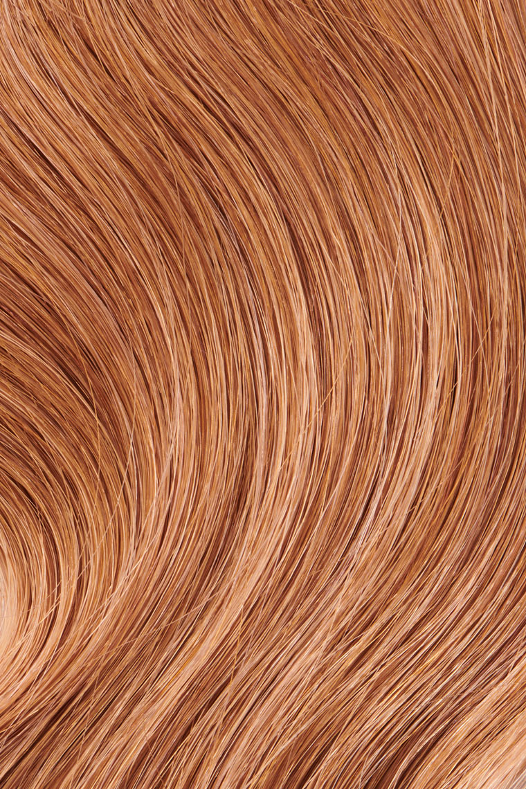Texture image of caramel brown hair extension